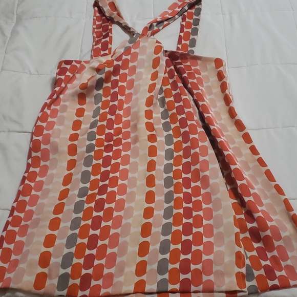 Pink and Orange Patterned Halter Top - Picture 3 of 6